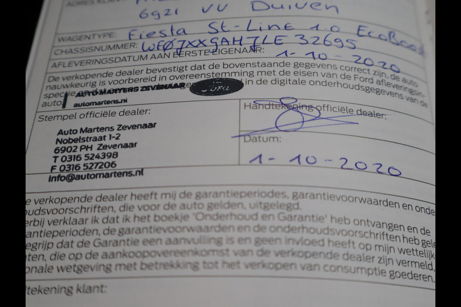 Ford Fiesta 1.0 EB AUTOMAAT ST-LINE + TREKHAAK | FULL LED | STUUR/STOELVERW. | APPLE CARPLAY