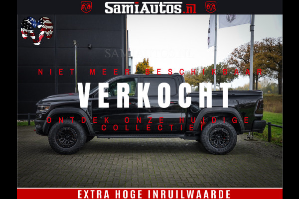 Dodge Ram 1500 TRX 702 PK 6.2 V8 | RED LINE | HELLCAT | RODE STIKSELS | BOM VOL | 4x4 Crew Cab | DUBBELE CABINE DC | 5 PERSOONS | DIAMOND BLACK PEARL | EERSTE EIGENAAR | TOP STAAT |