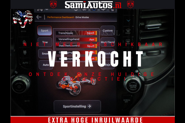 Dodge Ram 1500 TRX 702 PK 6.2 V8 | RED LINE | HELLCAT | RODE STIKSELS | BOM VOL | 4x4 Crew Cab | DUBBELE CABINE DC | 5 PERSOONS | DIAMOND BLACK PEARL | EERSTE EIGENAAR | TOP STAAT |
