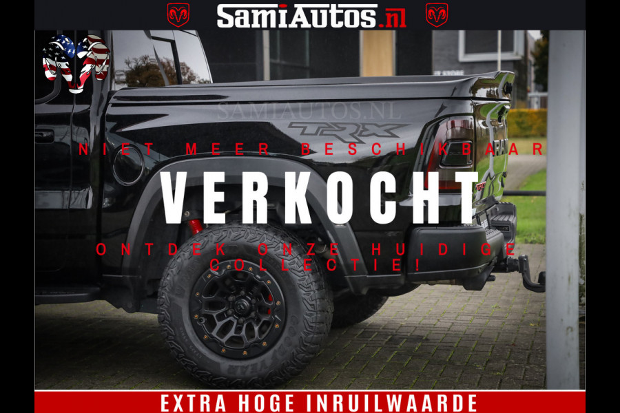 Dodge Ram 1500 TRX 702 PK 6.2 V8 | RED LINE | HELLCAT | RODE STIKSELS | BOM VOL | 4x4 Crew Cab | DUBBELE CABINE DC | 5 PERSOONS | DIAMOND BLACK PEARL | EERSTE EIGENAAR | TOP STAAT |