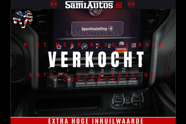 Dodge Ram 1500 TRX 702 PK 6.2 V8 | RED LINE | HELLCAT | RODE STIKSELS | BOM VOL | 4x4 Crew Cab | DUBBELE CABINE DC | 5 PERSOONS | DIAMOND BLACK PEARL | EERSTE EIGENAAR | TOP STAAT |