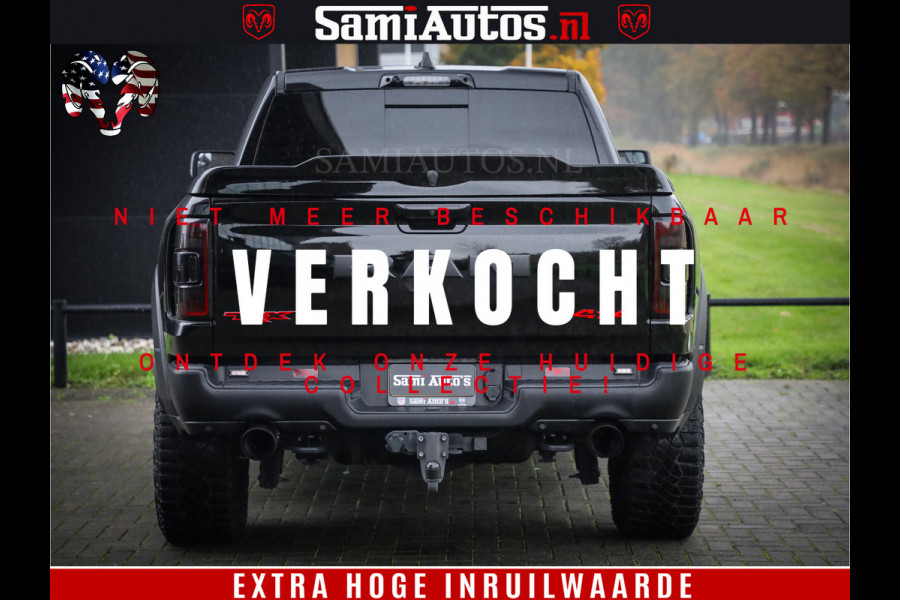 Dodge Ram 1500 TRX 702 PK 6.2 V8 | RED LINE | HELLCAT | RODE STIKSELS | BOM VOL | 4x4 Crew Cab | DUBBELE CABINE DC | 5 PERSOONS | DIAMOND BLACK PEARL | EERSTE EIGENAAR | TOP STAAT |