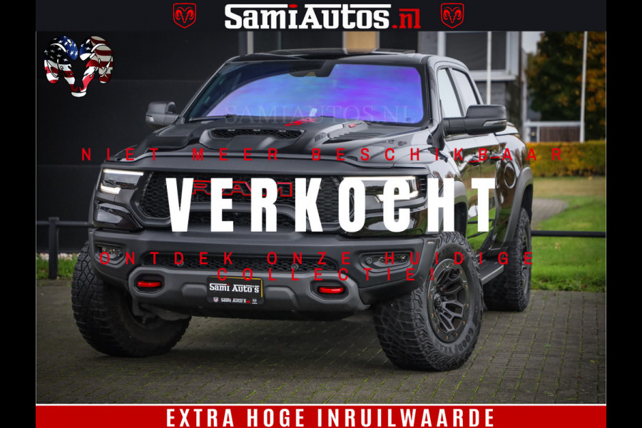 Dodge Ram 1500 TRX 702 PK 6.2 V8 | RED LINE | HELLCAT | RODE STIKSELS | BOM VOL | 4x4 Crew Cab | DUBBELE CABINE DC | 5 PERSOONS | DIAMOND BLACK PEARL | EERSTE EIGENAAR | TOP STAAT |