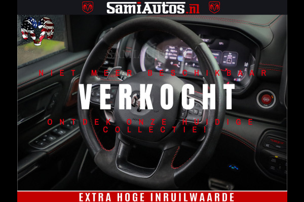 Dodge Ram 1500 TRX 702 PK 6.2 V8 | RED LINE | HELLCAT | RODE STIKSELS | BOM VOL | 4x4 Crew Cab | DUBBELE CABINE DC | 5 PERSOONS | DIAMOND BLACK PEARL | EERSTE EIGENAAR | TOP STAAT |