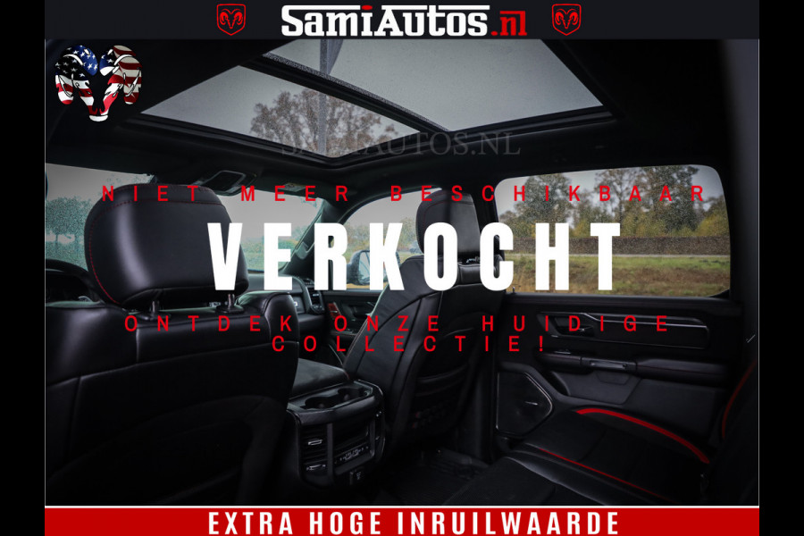 Dodge Ram 1500 TRX 702 PK 6.2 V8 | RED LINE | HELLCAT | RODE STIKSELS | BOM VOL | 4x4 Crew Cab | DUBBELE CABINE DC | 5 PERSOONS | DIAMOND BLACK PEARL | EERSTE EIGENAAR | TOP STAAT |