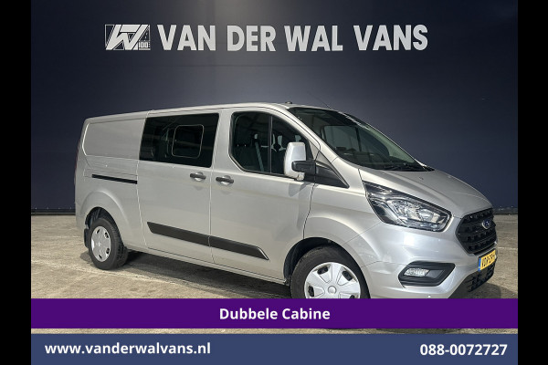 Ford Transit Custom 2.0 TDCI 130pk Automaat L2H1 Dubbele Cabine Euro6 Airco | 6-Zits | LED | Apple Carplay Android Auto, Cruisecontrol, Trekhaak, Parkeersensoren, Verwarmde voorruit