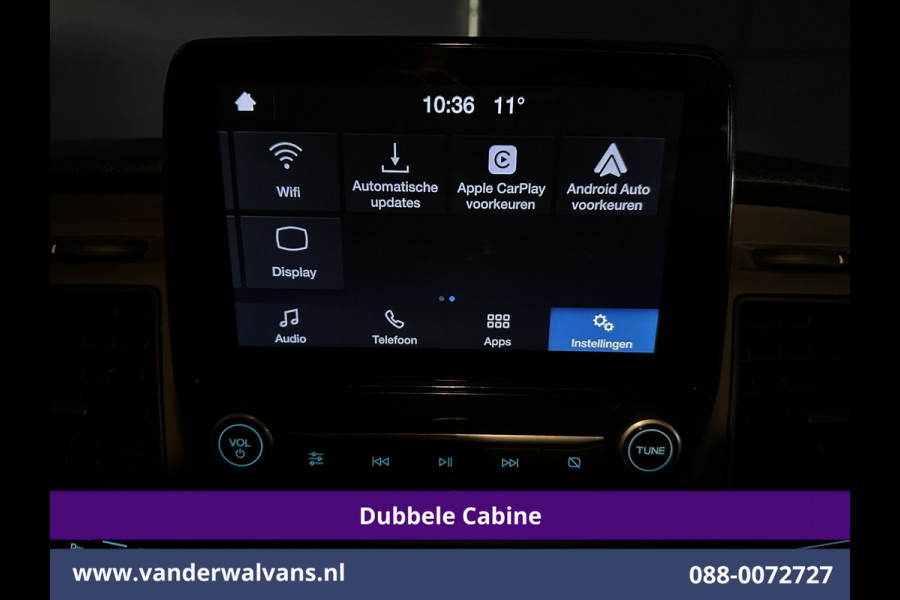 Ford Transit Custom 2.0 TDCI 130pk Automaat L2H1 Dubbele Cabine Euro6 Airco | 6-Zits | LED | Apple Carplay Android Auto, Cruisecontrol, Trekhaak, Parkeersensoren, Verwarmde voorruit