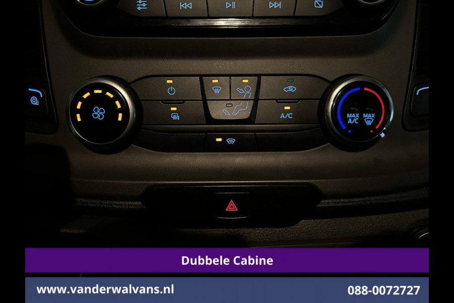 Ford Transit Custom 2.0 TDCI 130pk Automaat L2H1 Dubbele Cabine Euro6 Airco | 6-Zits | LED | Apple Carplay Android Auto, Cruisecontrol, Trekhaak, Parkeersensoren, Verwarmde voorruit