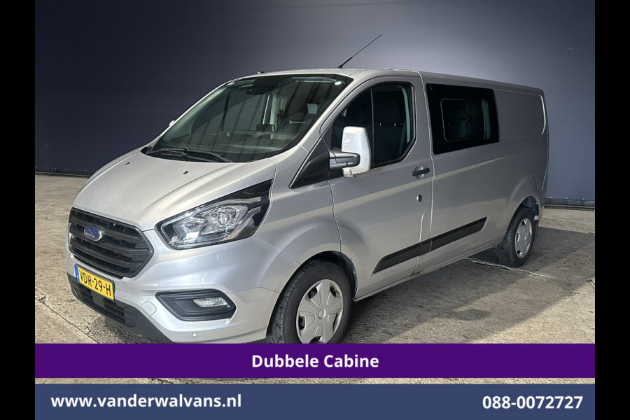 Ford Transit Custom 2.0 TDCI 130pk Automaat L2H1 Dubbele Cabine Euro6 Airco | 6-Zits | LED | Apple Carplay Android Auto, Cruisecontrol, Trekhaak, Parkeersensoren, Verwarmde voorruit