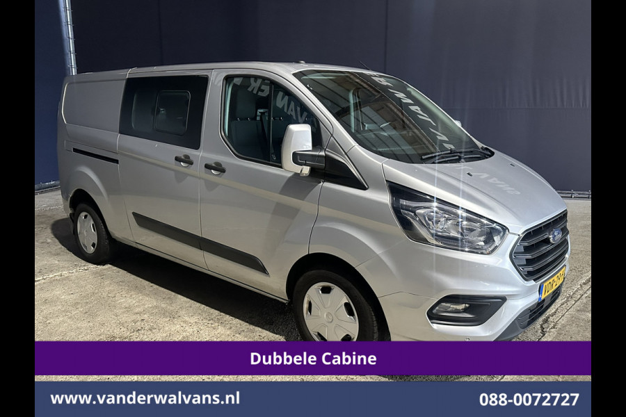 Ford Transit Custom 2.0 TDCI 130pk Automaat L2H1 Dubbele Cabine Euro6 Airco | 6-Zits | LED | Apple Carplay Android Auto, Cruisecontrol, Trekhaak, Parkeersensoren, Verwarmde voorruit