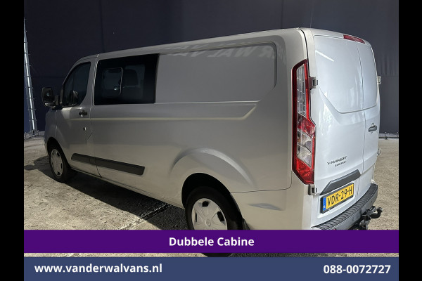 Ford Transit Custom 2.0 TDCI 130pk Automaat L2H1 Dubbele Cabine Euro6 Airco | 6-Zits | LED | Apple Carplay Android Auto, Cruisecontrol, Trekhaak, Parkeersensoren, Verwarmde voorruit