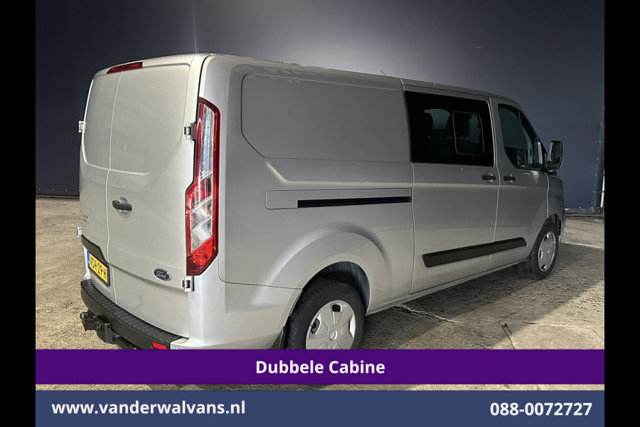 Ford Transit Custom 2.0 TDCI 130pk Automaat L2H1 Dubbele Cabine Euro6 Airco | 6-Zits | LED | Apple Carplay Android Auto, Cruisecontrol, Trekhaak, Parkeersensoren, Verwarmde voorruit
