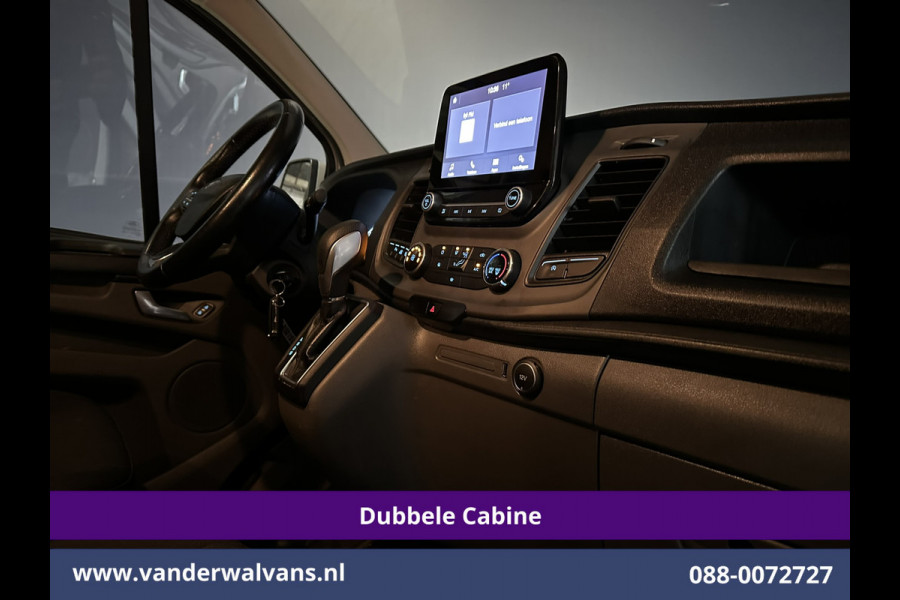 Ford Transit Custom 2.0 TDCI 130pk Automaat L2H1 Dubbele Cabine Euro6 Airco | 6-Zits | LED | Apple Carplay Android Auto, Cruisecontrol, Trekhaak, Parkeersensoren, Verwarmde voorruit