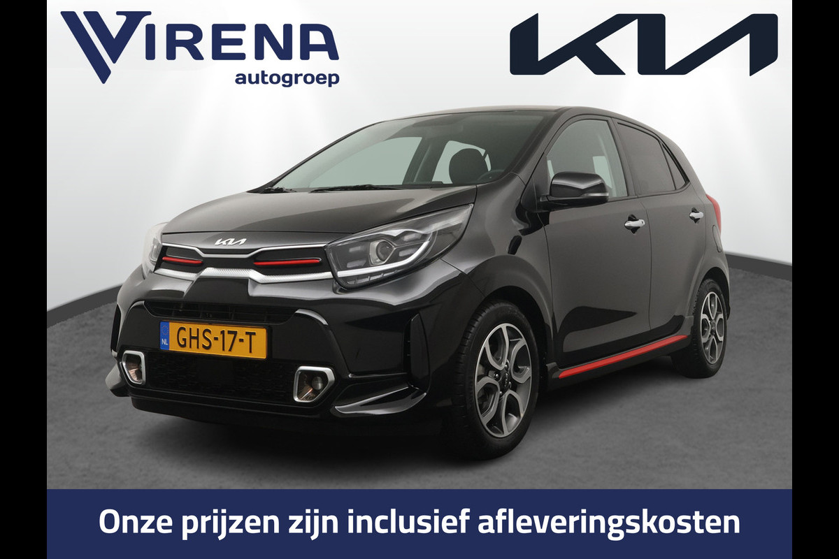 Kia Picanto 1.0 DPi GT-Line Airco - Apple Carlpay/Android Auto - Cruise Control - Climate Control - Navigatie - Achteruitrijcamera - Fabrieksgarantie tot 08-2031