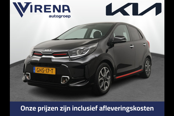 Kia Picanto 1.0 DPi GT-Line Airco - Apple Carlpay/Android Auto - Cruise Control - Climate Control - Navigatie - Achteruitrijcamera - Fabrieksgarantie tot 08-2031