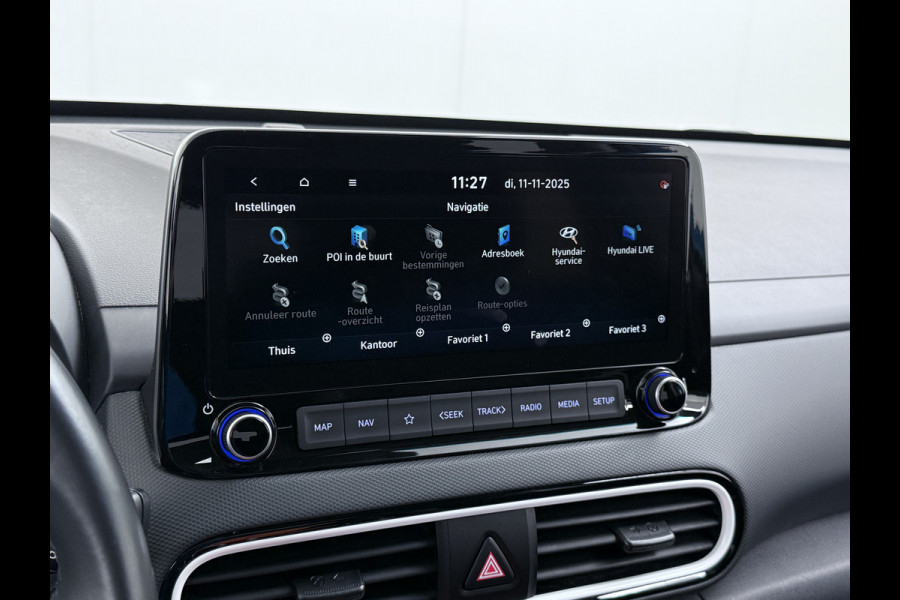 Hyundai Kona 1.6 HEV AUT-6 141pk Adaptive-Cr Trekhaak HUD Camera Android Apple Carplay Navi Bordherkenning PDC Fashion Keyless Head-Up-Display Auto-Pilot (Lane-Assist+ACC) ESP Mild Hybride Priv.Glass Botsing waarsch syst Dodehoek-assistent
