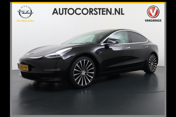 Tesla Model 3 Long Range AWD 75kWh 463PK 19"Lmv Priv.Glas Ivory-interieur ! FSD-3 Computer Premium Audio AutoPilot Panoramadak Camera's Leer A 4WD Stoel en achterbank verwarming Elektr.Stoelen+Memory+Easy-Entry WiFi SOH 91% Fabrieksgarantie op Accu en motor tot 192.000km / 18-11-2027 1e Eigenaar Origineel Nederlandse Auto 61.000 nieuw!