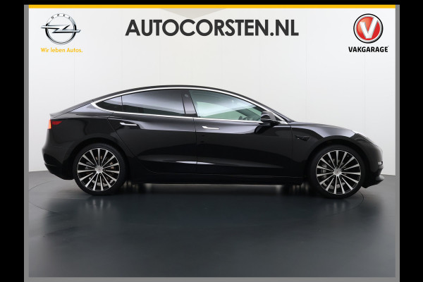 Tesla Model 3 Long Range AWD 75kWh 463PK 19"Lmv Priv.Glas Ivory-interieur ! FSD-3 Computer Premium Audio AutoPilot Panoramadak Camera's Leer A 4WD Stoel en achterbank verwarming Elektr.Stoelen+Memory+Easy-Entry WiFi SOH 91% Fabrieksgarantie op Accu en motor tot 192.000km / 18-11-2027 1e Eigenaar Origineel Nederlandse Auto 61.000 nieuw!