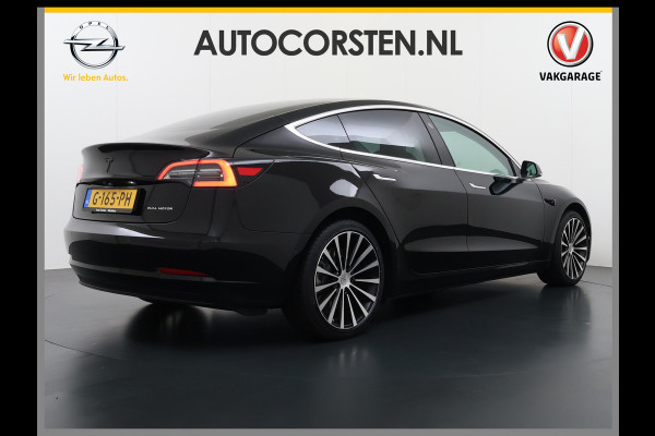 Tesla Model 3 Long Range AWD 75kWh 463PK 19"Lmv Priv.Glas Ivory-interieur ! FSD-3 Computer Premium Audio AutoPilot Panoramadak Camera's Leer A 4WD Stoel en achterbank verwarming Elektr.Stoelen+Memory+Easy-Entry WiFi SOH 91% Fabrieksgarantie op Accu en motor tot 192.000km / 18-11-2027 1e Eigenaar Origineel Nederlandse Auto 61.000 nieuw!