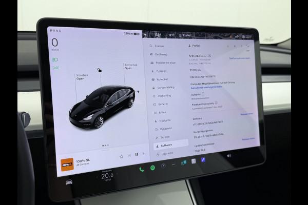 Tesla Model 3 Long Range AWD 75kWh 463PK 19"Lmv Priv.Glas Ivory-interieur ! FSD-3 Computer Premium Audio AutoPilot Panoramadak Camera's Leer A 4WD Stoel en achterbank verwarming Elektr.Stoelen+Memory+Easy-Entry WiFi SOH 91% Fabrieksgarantie op Accu en motor tot 192.000km / 18-11-2027 1e Eigenaar Origineel Nederlandse Auto 61.000 nieuw!