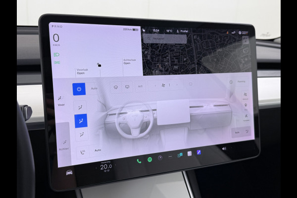 Tesla Model 3 Long Range AWD 75kWh 463PK 19"Lmv Priv.Glas Ivory-interieur ! FSD-3 Computer Premium Audio AutoPilot Panoramadak Camera's Leer A 4WD Stoel en achterbank verwarming Elektr.Stoelen+Memory+Easy-Entry WiFi SOH 91% Fabrieksgarantie op Accu en motor tot 192.000km / 18-11-2027 1e Eigenaar Origineel Nederlandse Auto 61.000 nieuw!