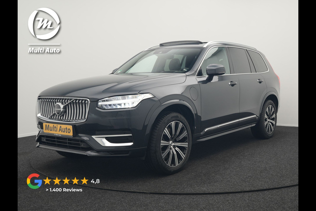 Volvo XC90 T8 Twin Engine AWD Inscription 7 Persoons Plug In Hybrid Dealer O.H PHEV | Panodak | Adaptive Cruise | Luxe Lederen Comfortzetels Massage & Ventilatie | Head Up | 360 Camera | Harman Kardon | Blis | Apple Carplay | Navigatie |
