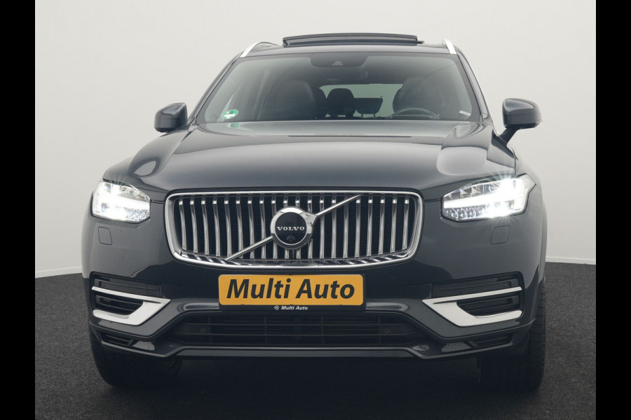 Volvo XC90 T8 Twin Engine AWD Inscription 7 Persoons Plug In Hybrid Dealer O.H PHEV | Panodak | Adaptive Cruise | Luxe Lederen Comfortzetels Massage & Ventilatie | Head Up | 360 Camera | Harman Kardon | Blis | Apple Carplay | Navigatie |