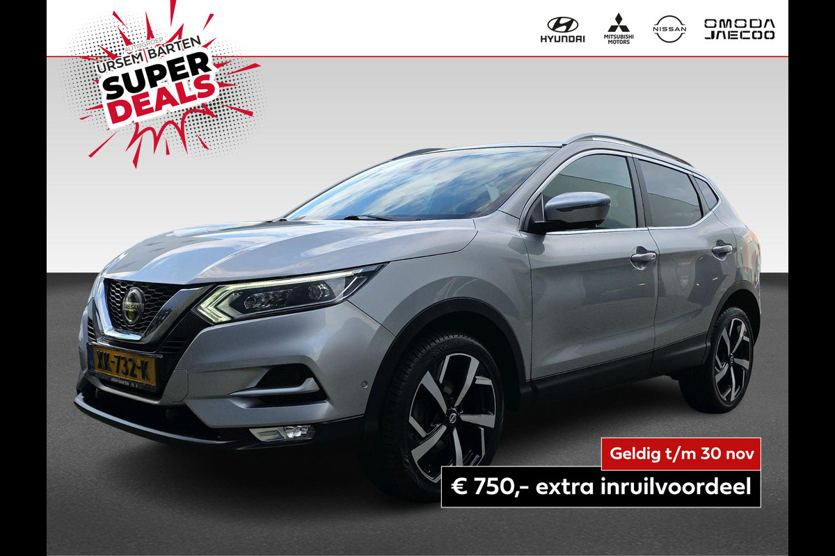 Nissan QASHQAI 1.3 DIG-T Tekna + | Pano | Volleder | 360 Camera | Bose | Elektrische stoelen met memorie |
