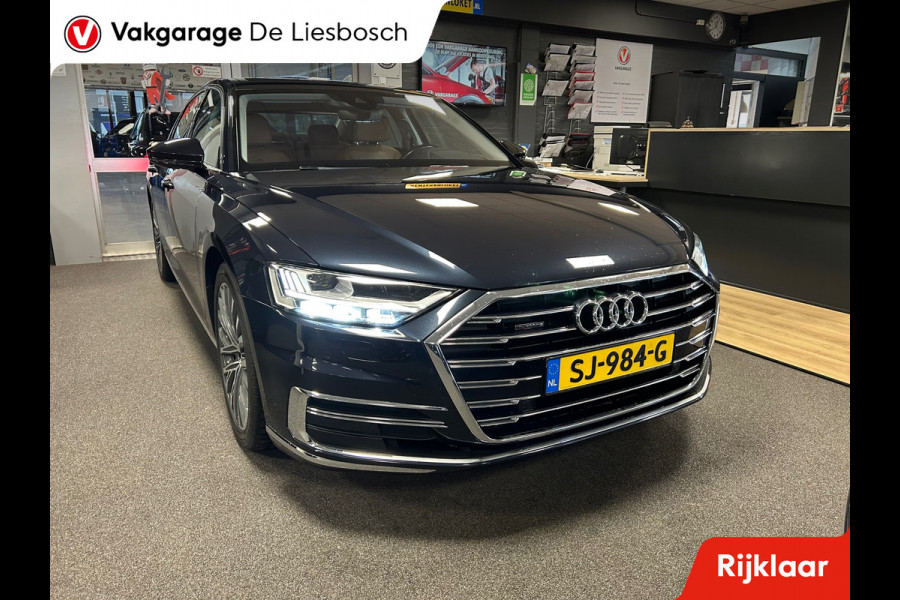 Audi A8 55 TFSI quattro / Leder / Navigatie / 20inch / B&O / stoel verwarming voor + achter.