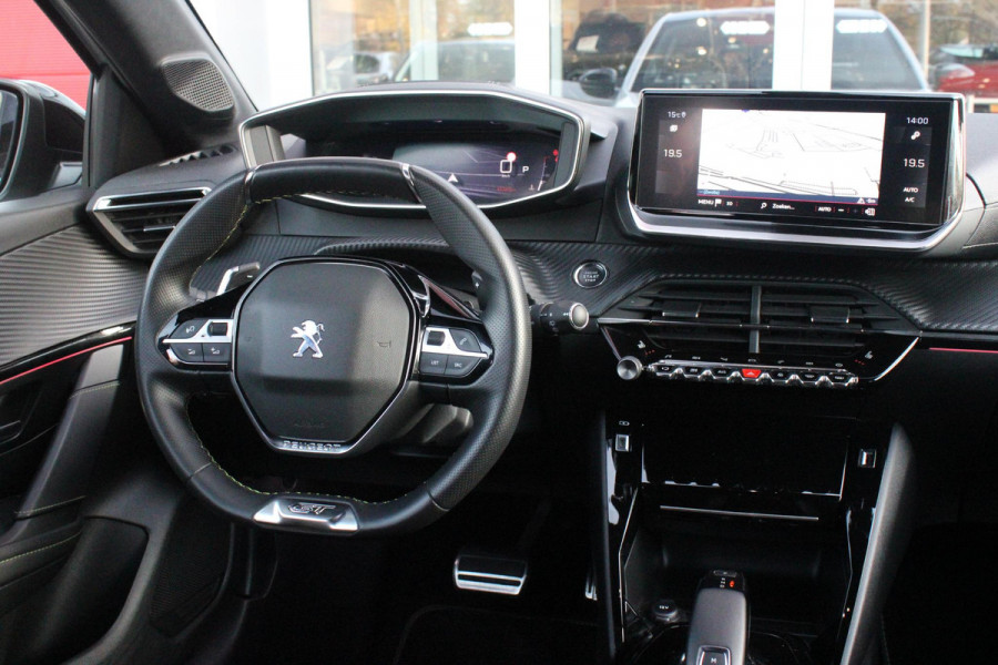 Peugeot 208 1.2 130PK AUTOMAAT GT PACK | BLACK PACK | PANORAMA DAK | ALCANTARA BEKLEDING | ACHTERUITRIJ CAMERA | ADAPTIVE CRUISE CONTROL | FULL LED KOPLAMPEN | 3-D INSTRUMENTENPANEEL | STOEL VERWARMING | 17" LICHTMETALEN VELGEN | ALL SEASON BANDEN | DODEHOEK DETECTIE | NAVIGATIE | APPLE CARPLAY/ANDROID AUTO | DAB+ RADIO |