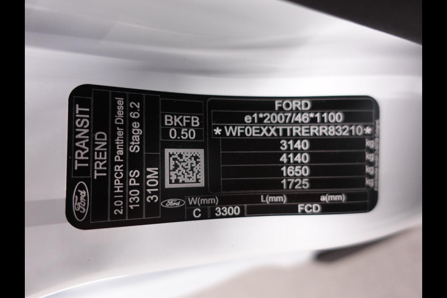 Ford Transit 130pk 2.0 L2H2 Trend Automaat Airco Navi Cruise Automaat Airco Navi Bluetooth Camera V+A DAB+ Cruise
