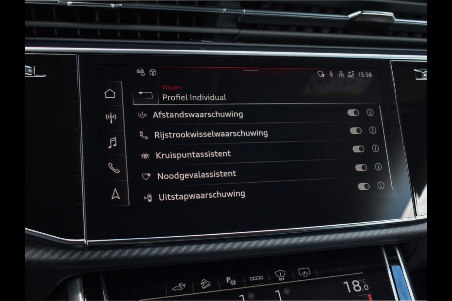 Audi Q8 60 TFSI e QUATTRO PRO LINE S COMPETITION | PANORAMADAK | 4 WIEL BESTURING | ALCANTARA HEMEL | AMBIANCE VERLICHTING | STOELMASSAG