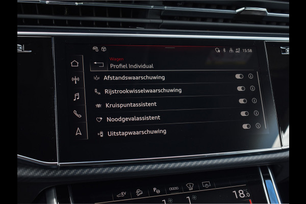 Audi Q8 60 TFSI e QUATTRO PRO LINE S COMPETITION | PANORAMADAK | 4 WIEL BESTURING | ALCANTARA HEMEL | AMBIANCE VERLICHTING | STOELMASSAG