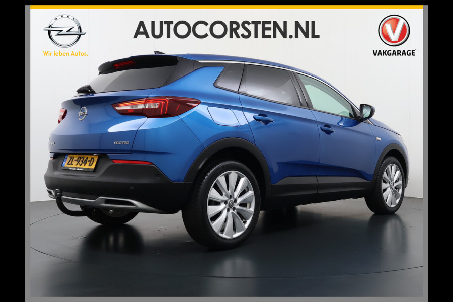 Opel Grandland X T131pk Navi Trekhaak Executive Dual-Ecc Apple Carplay Android PDC-a+v Park-Assist Distr.-Riem bij 61.000km vervangen Chroompakket Priv.Glass Volledig dealer onderhouden, laatste beurt bij 61.000km 1400kg trekvermogen.  EURO6
