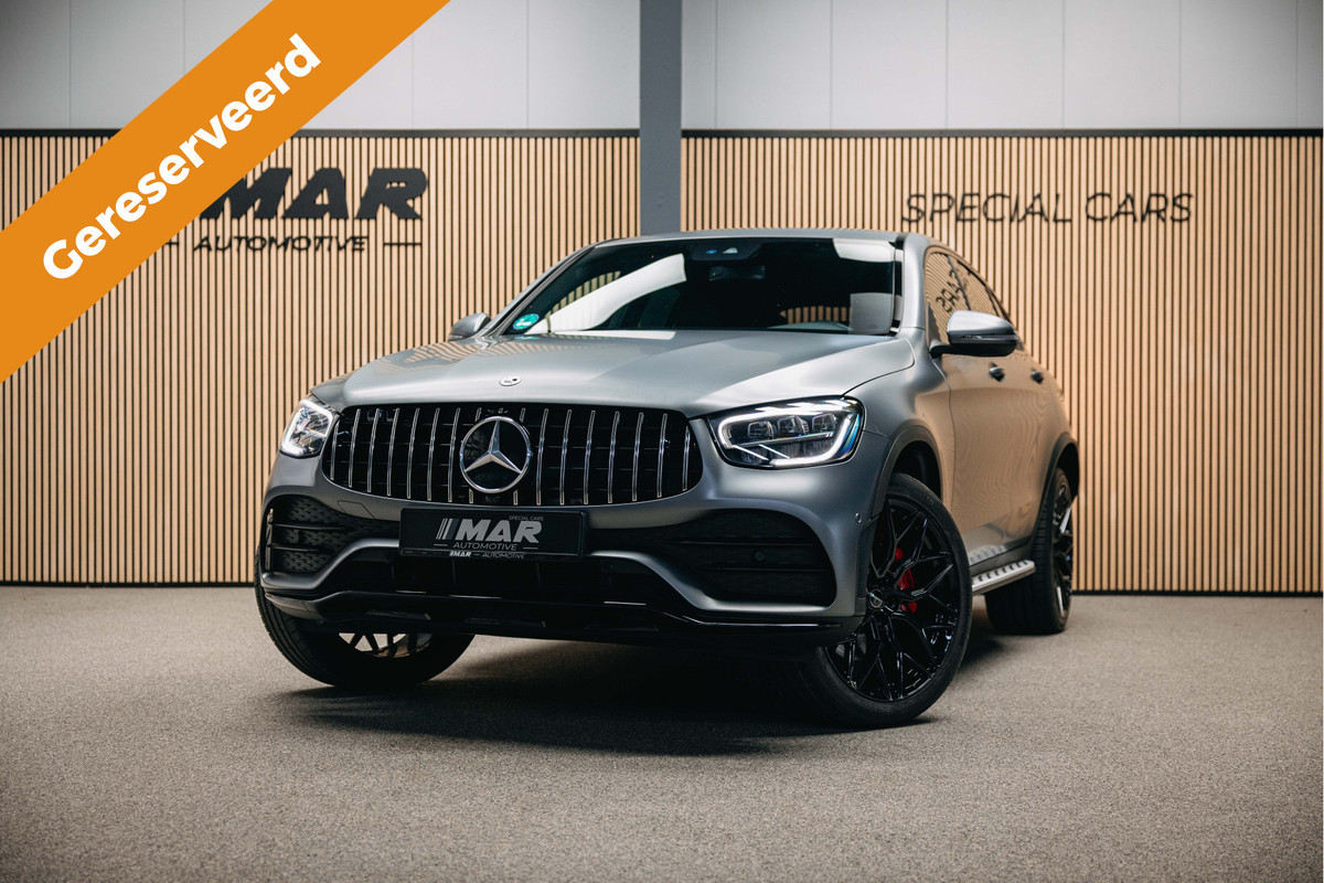 Mercedes-Benz GLC Coupé 300e 4MATIC Business Solution AMG | Grijs matte | Trekhaak | Stoelverwarming voor & achter |