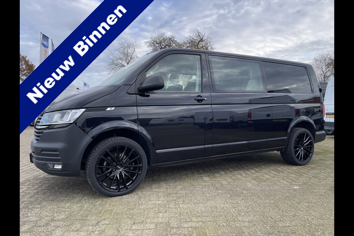 Volkswagen Transporter 2.0 TDI 150pk L2H1 30 DC 5 persoons Comfortline / vaste prijs rijklaar € 27.950 ex btw / / lease vanaf € / zwart metallic / nieuwe 20 inch velgen + banden / euro 6