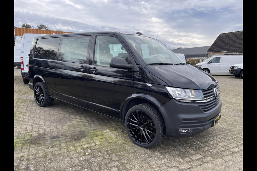 Volkswagen Transporter 2.0 TDI 150pk L2H1 30 DC 5 persoons Comfortline / vaste prijs rijklaar € 27.950 ex btw / / lease vanaf € / zwart metallic / nieuwe 20 inch velgen + banden / euro 6