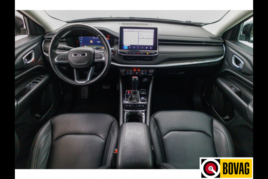 Jeep Compass 4xe 240 Plug-in Hybrid Electric S | Leer | 19 Inch All-season | Stoel- Stuurverwarming Navigatie, Adaptive Cruise, Elektrische achterklep, Camera