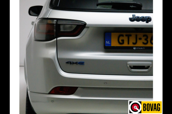 Jeep Compass 4xe 240 Plug-in Hybrid Electric S | Leer | 19 Inch All-season | Stoel- Stuurverwarming Navigatie, Adaptive Cruise, Elektrische achterklep, Camera