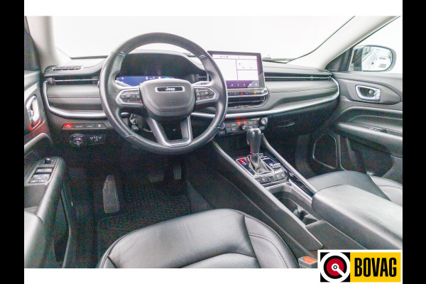 Jeep Compass 4xe 240 Plug-in Hybrid Electric S | Leer | 19 Inch All-season | Stoel- Stuurverwarming Navigatie, Adaptive Cruise, Elektrische achterklep, Camera