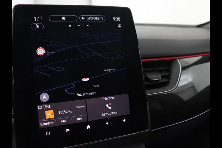 Renault Arkana 1.6 E-Tech Hybrid 145 R.S. Line | Panoramadak | Leder/Alcantara | Adaptive cruise | Stoelverwarming | Carplay | Camera | Park Assist | Navigatie | Full LED | Sfeerverlichting