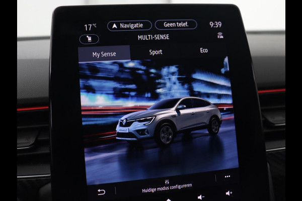 Renault Arkana 1.6 E-Tech Hybrid 145 R.S. Line | Panoramadak | Leder/Alcantara | Adaptive cruise | Stoelverwarming | Carplay | Camera | Park Assist | Navigatie | Full LED | Sfeerverlichting