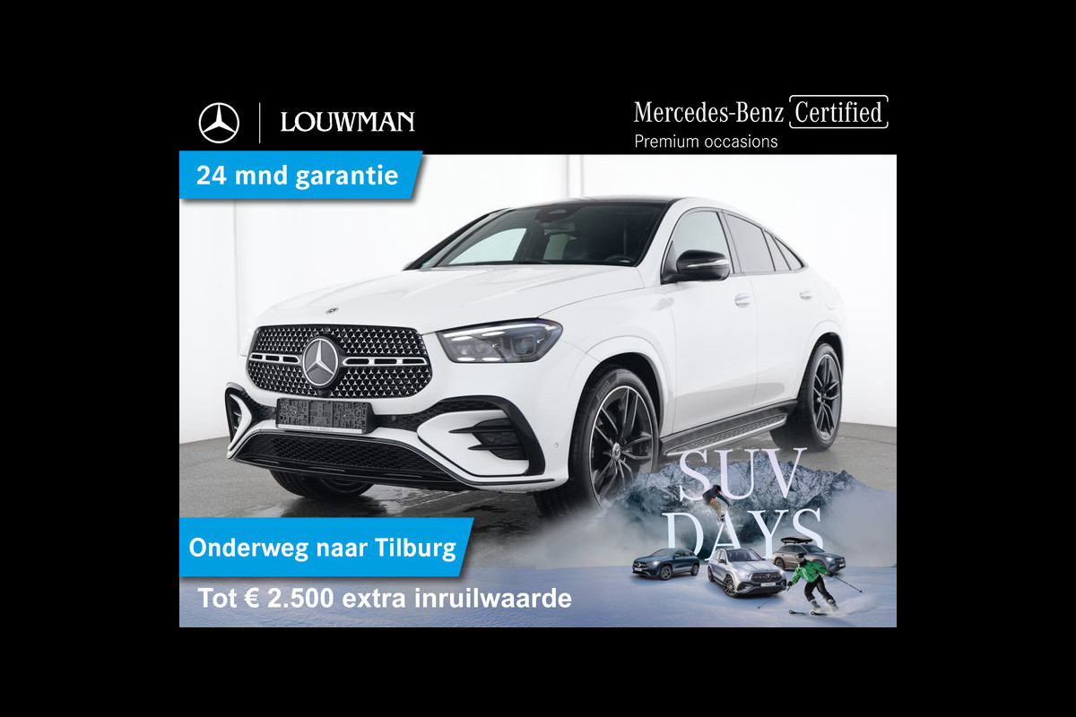 Mercedes-Benz GLE Coupé 400 e 4MATIC AMG Plug-In Hybride AMG Line | Night Pakket | 22 Inch AMG Velgen | Burmester® | Panorama schuif-Kanteldak. Inclusief 24 maanden MB Certified garantie voor Europa.