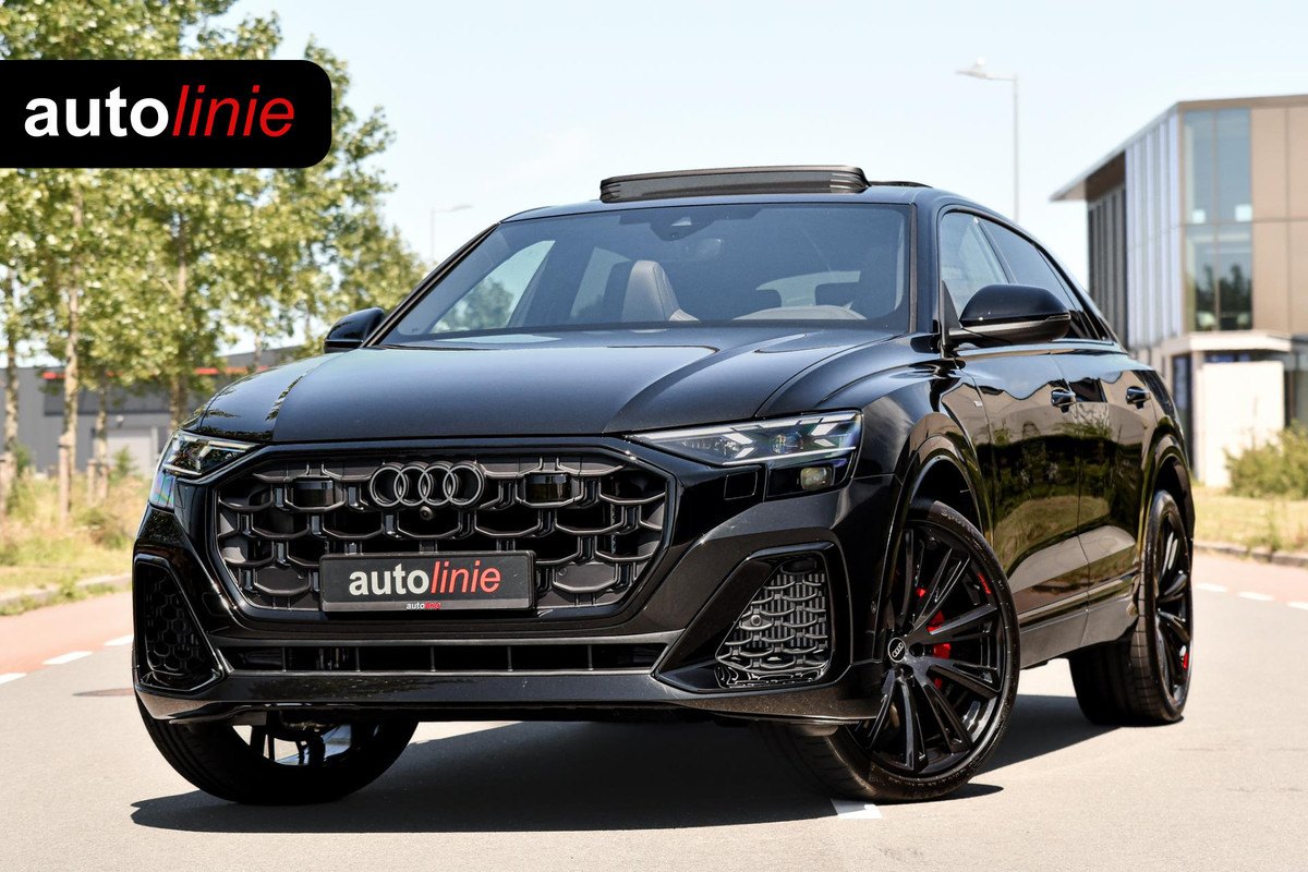 Audi Q8 60 TFSI e quattro Pro Line S Competition. RS Zetels, 4W Sturing, Softclose, Pano, Laser, B&O, 360 3D, Trekh, Keyless, 23"!