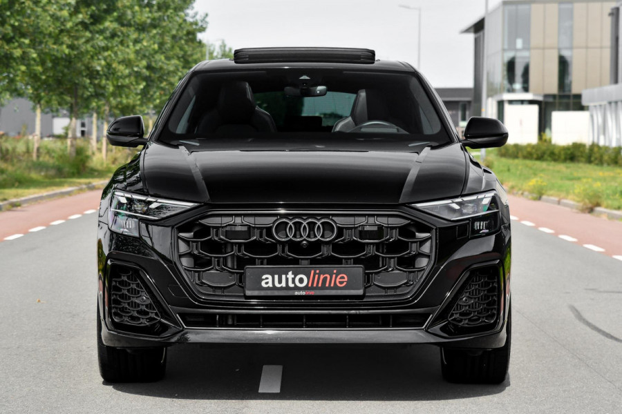 Audi Q8 60 TFSI e quattro Pro Line S Competition. RS Zetels, Softclose, Pano, Koeling, B&O, 360 3D, Trekh, HUD, Keyless, Stuurvw!