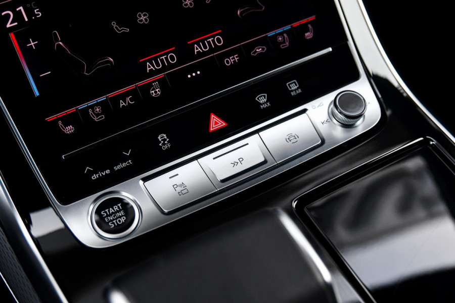 Audi Q8 60 TFSI e quattro Pro Line S Competition. RS Zetels, Softclose, Pano, Koeling, B&O, 360 3D, Trekh, HUD, Keyless, Stuurvw!