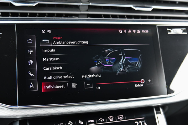 Audi Q8 60 TFSI e quattro Pro Line S Competition. RS Zetels, Softclose, Pano, Koeling, B&O, 360 3D, Trekh, HUD, Keyless, Stuurvw!