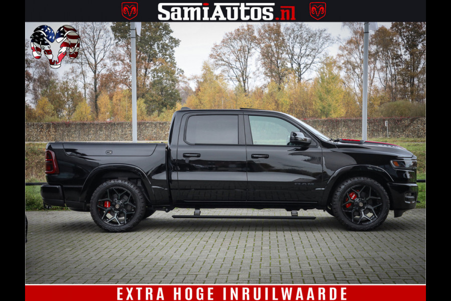Dodge Ram 1500 Limited Night High Output 540HP 706Nm | Massage + Full Option | De Meest Luxe en Volle Pick-Up in zijn Klasse | Comfortabele Dubbele Cabine met Royale 5 Zitplaatsen | BPM vrij | Nu Leverbaar uit Voorraad | Voorraad Nr 2324 - 5142