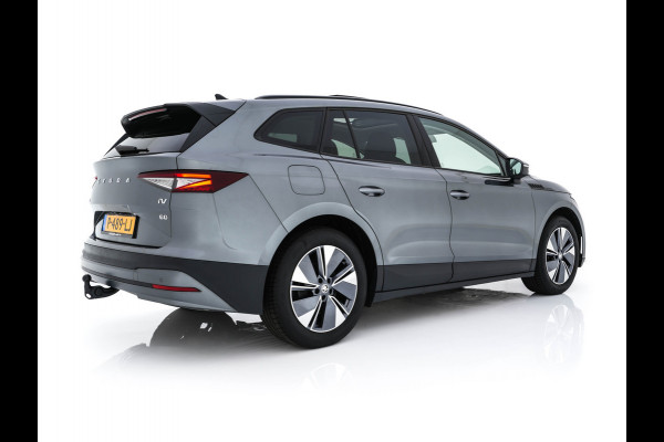 Škoda ENYAQ iV 60 [ 3-Fase ] {SOH-87%} (INCL.BTW) *PANO | FULL-LED | DIGI-COCKPIT | CAMERA | KEYLESS | NAVI-FULLMAP | PRIVACY-GLASS | AMBIENT-LIGHT | ECC | PDC | CRUISE | 19''ALU | TOWBAR*