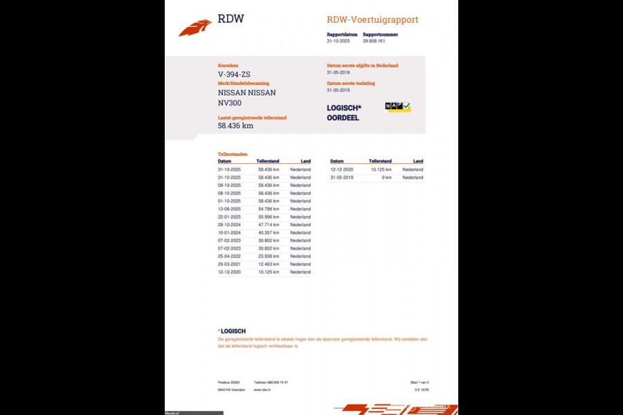 Nissan NV300 bestel 1.6 dCi 120 L2H1 Acenta